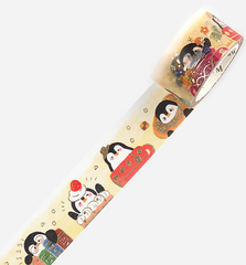 Cute Kawaii BGM Washi / Masking Deco Tape - Penguin ♥ Books ♥ Read - for Scrapbooking Journal Planner Craft