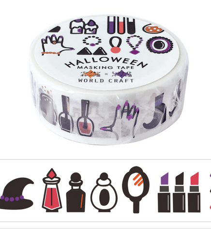 Cute Kawaii W-Craft Washi / Masking Deco Tape - Halloween Witch - for Scrapbooking Journal Planner Craft