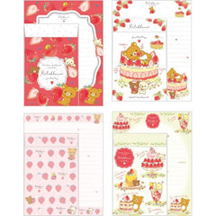 Cute Kawaii San-X Rilakkuma Strawberry Letter Set Pack