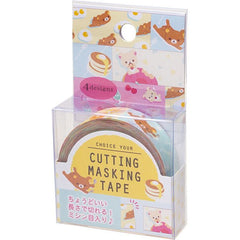 Cute Kawaii San-X Rilakkuma 4 designs Washi / Masking Deco Tape - A - for Scrapbooking Journal Planner Craft