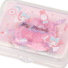 Collectible ૮ ・ﻌ・ა - Cute Kawaii Sanrio My Melody rabbit Flake Stickers in Mini Plastic Container 2018 - Collectible