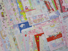 Grab Bag Sanrio Characters 70 pcs Paper Cinnamoroll Hello Kitty My Melody Little Twin Stars Cat Purin Dog Pochacco  Memo Note Set Stationery Cute Kawaii